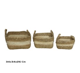 CESTA X3 CUADRADA 34X34X18/26CM DORN
