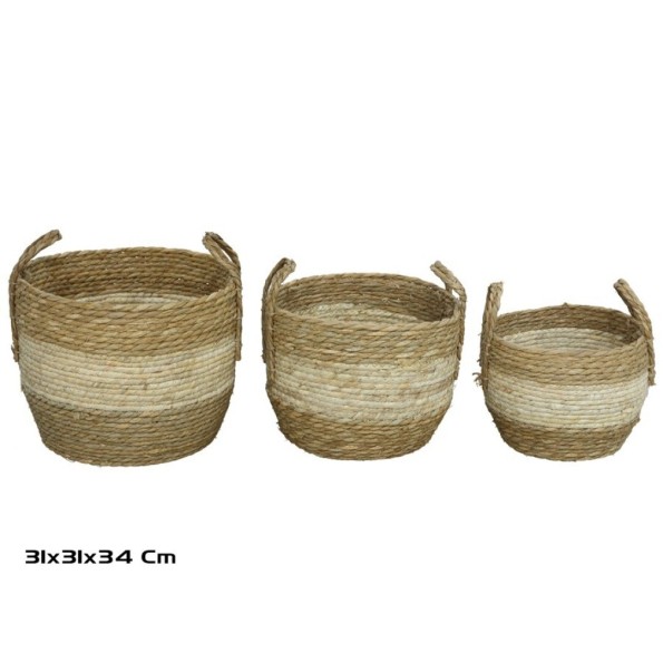 CESTA X3 REDONDA 31X31X26/34CM DORN