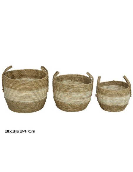 CESTA X3 REDONDA 31X31X26/34CM DORN