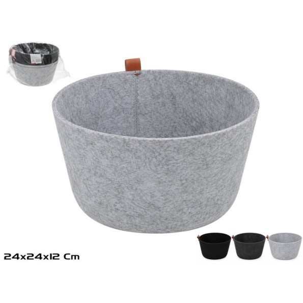 CESTA ORGANIZADORA FIELTRO 24X20X12CM 3 STD.