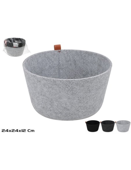 CESTA ORGANIZADORA FIELTRO 24X20X12CM 3 STD.