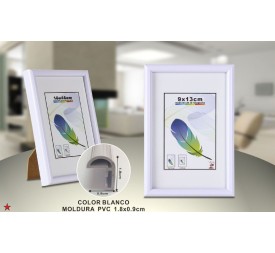 PORTAFOTO BLANCO PVC-604 9*13CM(24/72)