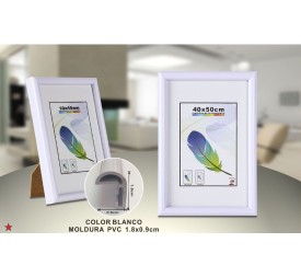 PORTAFOTO PLATA PVC-601 40*50CM(6/12)