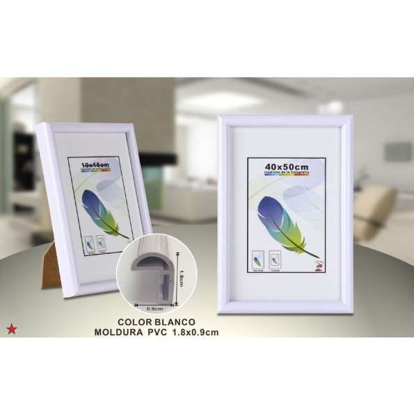 PORTAFOTO PLATA PVC-601 40*50CM(6/12)