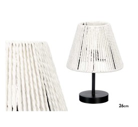 LAMPARA SOBREMESA CONICA CUERDA BLANCA 26cm