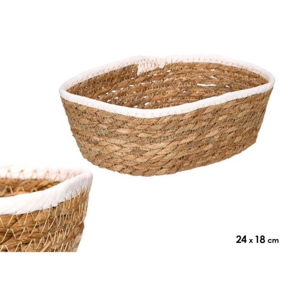 CESTO RECTANGULAR 24X18CM BLANCO