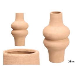 JARRON CURVAS 34CM TIERRA