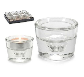 PORTAVELAS CRISTAL TRANSPARENTE 6 x 6 x 4.3 cm