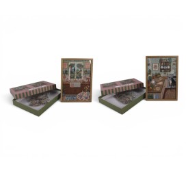 PUZZLE SET 2 MDF PAPEL 23X1X32 CAFE COCINA 2 SURT.