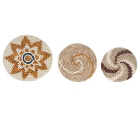 DECORACION PARED SET 3 SEAGRASS 48X8X48 NARANJA