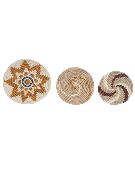 DECORACION PARED SET 3 SEAGRASS 48X8X48 NARANJA