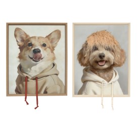 CUADRO LIENZO PS 50X3,5X60 PERRO GATO 3D 2 SURT.
