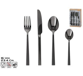 CUBERTERIA 16 PIEZAS ACERO INOX. ROMA
