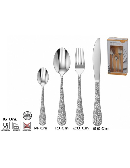 JUEGO CUBIERTOS INOX X16 THEODOR 21X2CM