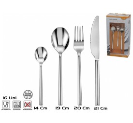 JUEGO CUBIERTOS INOX X16 22.5X2CM