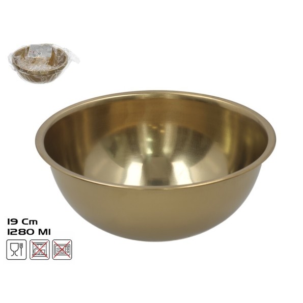 ENSALADERA ROSEFH 19CM 1280ML DORADO