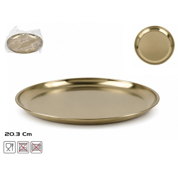 PLATO ROSEFH 20,3X20,3X1,5CM DORADO
