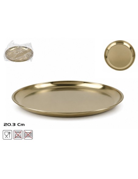 PLATO ROSEFH 20,3X20,3X1,5CM DORADO