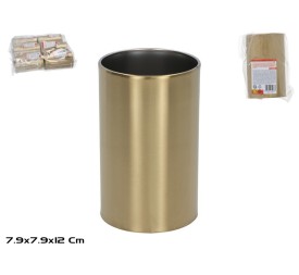 PORTA CUBIERTOS MET 7,9XH12CM DORADO
