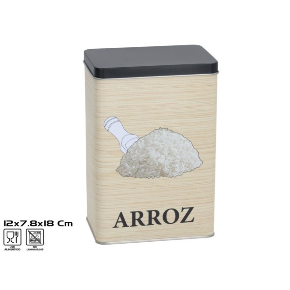 TARRO METAL PARA ARROZ 12X7,8X18 CM 1,4 L