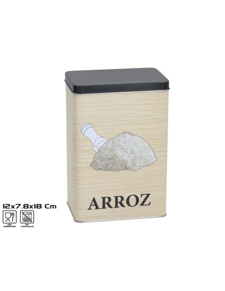 TARRO METAL PARA ARROZ 12X7,8X18 CM 1,4 L