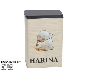 TARRO METAL PARA HARINA 12X7,8X18 CM 1,4 L