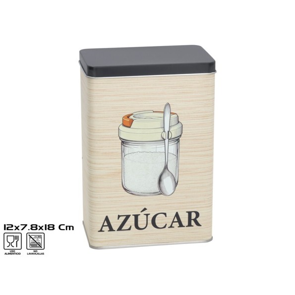 TARRO METAL PARA AZUCAR 12X7,8X18 CM 1,4 L