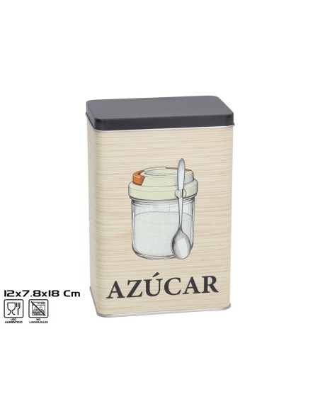 TARRO METAL PARA AZUCAR 12X7,8X18 CM 1,4 L