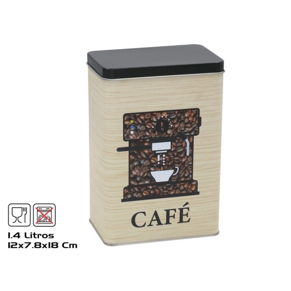 TARRO METAL PARA CAFE 12X7,8X18 CM 1,4 L