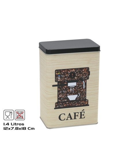 TARRO METAL PARA CAFE 12X7,8X18 CM 1,4 L