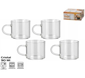 TAZA CRISTAL X4 EHLYN 90ML