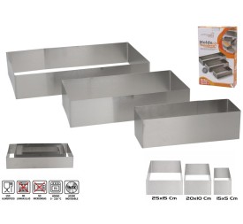 MOLDE REPOSTERIA RECTANGULAR X3 25X15/20X10/15X5 CM