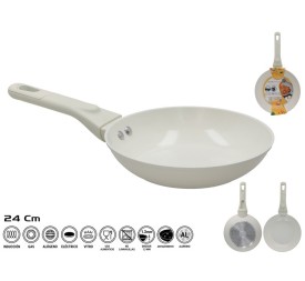 SARTEN ALUMINIO CERAMICO 24CM CREMA