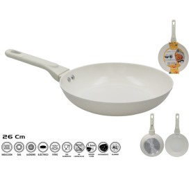 SARTEN ALUMINIO CERAMICO 26CM CREMA