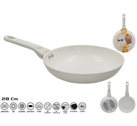 SARTEN ALUMINIO CERAMICO 28CM CREMA