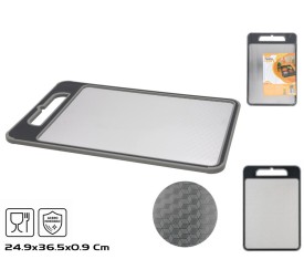 TABLA CORTAR PLASTICO Y ACERO INOXIDABLE 24,9X36,5X0,9CM