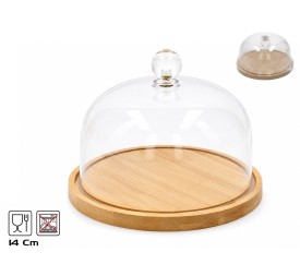 QUESERA BAMBU C/TAPA D14X11CM