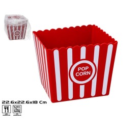 CUBO PALOMITAS ROJO 22,6X18CM