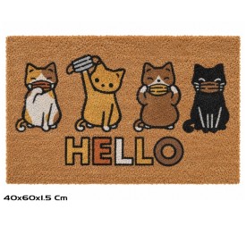 FELPUDO COCO 40X60CM GATOS