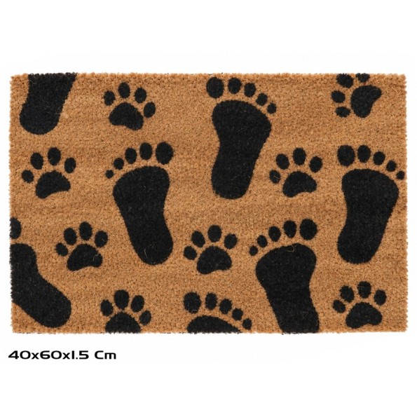 FELPUDO COCO 40X60CM HUELLAS