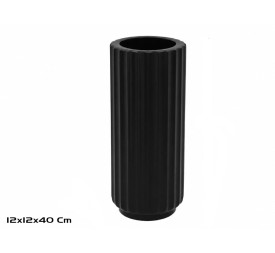 JARRON ESCIPION  40X12CM NEGRO