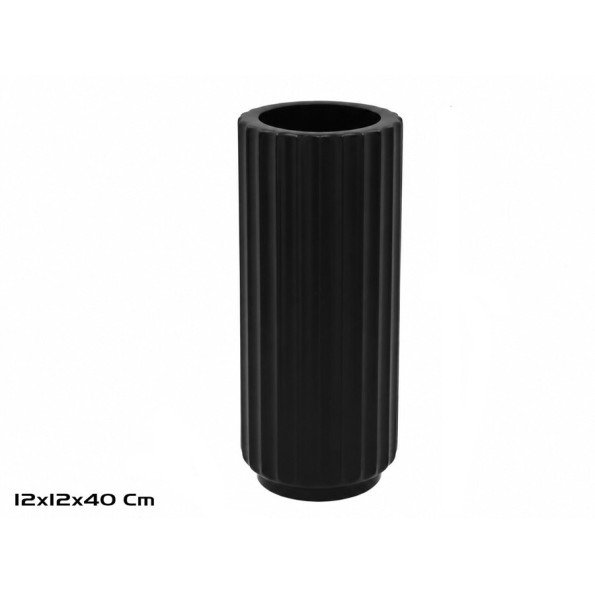 JARRON ESCIPION  40X12CM NEGRO