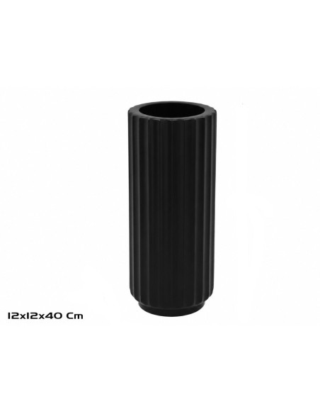 JARRON ESCIPION  40X12CM NEGRO