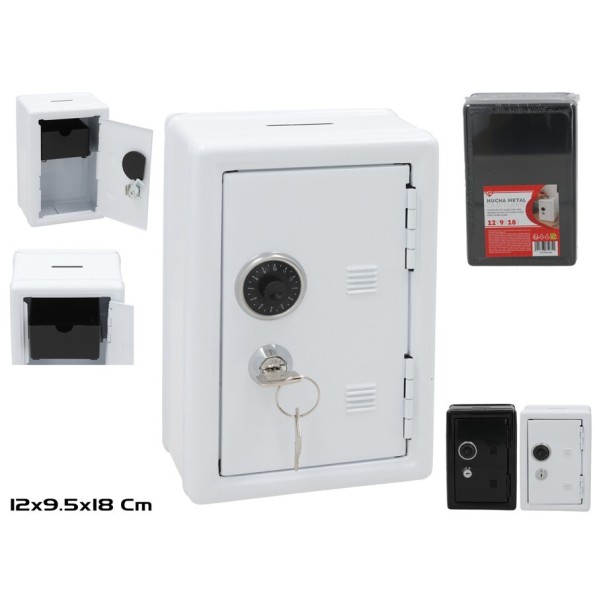 HUCHA METAL CAJA FUERTE 12X9.5X18CM