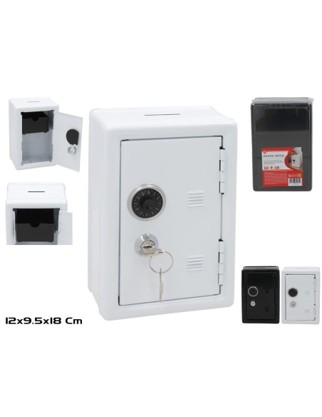 HUCHA METAL CAJA FUERTE 12X9.5X18CM