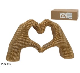 MANO CORAZON DORADA BAKHLA 7.5CM