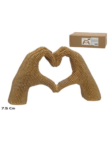 MANO CORAZON DORADA BAKHLA 7.5CM