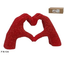 MANO CORAZON ROJA LAMPUH 7.5CM