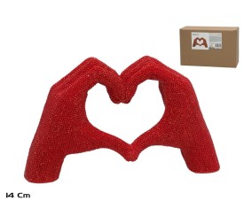MANO CORAZON ROJA LAMPUH 14CM