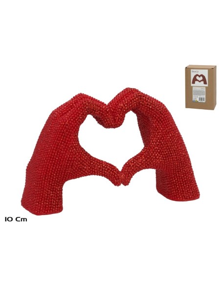 MANO CORAZON ROJA LAMPUH 10CM